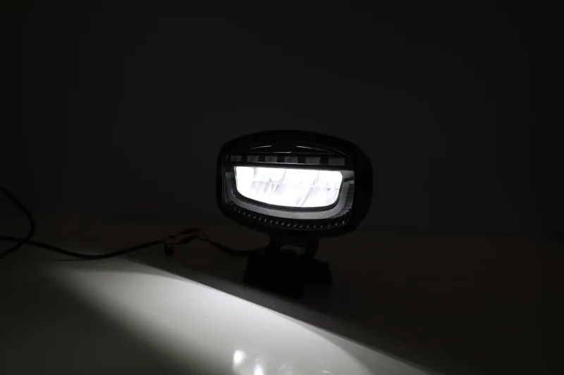 Универсален LED диоден халоген с DRL дневни светлини бяло/жълто и аварийна сигнална блиц оранжева светлина 12-24V 3500 лумена - 3