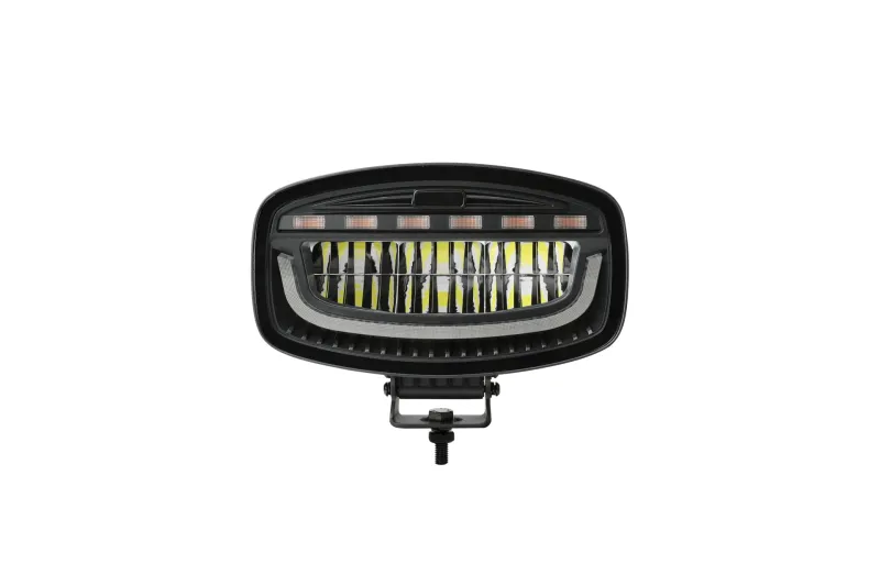 Универсален LED диоден халоген с DRL дневни светлини бяло/жълто и аварийна сигнална блиц оранжева светлина 12-24V 3500 лумена - 7