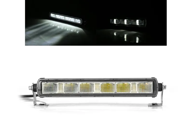 28,4 См LED Лед Бар с Насоченa SPOT Светлина, Три Функции, Е-Mark, 30W, 2200lm, 12V-24V, Автомобил, АТВ, Джип, 4х4, SUV, Offroad, Камион - 0