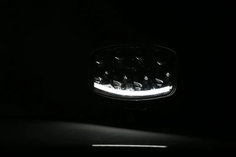 Нов мощен 64W LED ЛЕД Фар Халоген Лампа с Три Функции Неон Neon Ефект 12V - 24V Бяла светлина 6500LM - 7
