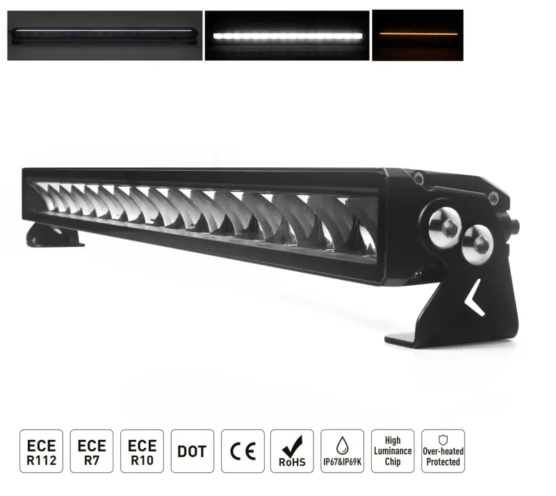 84.5 cm / 32 Инча 12V - 24V Висококачествен Led Bar Лед Бар Диоден Прожектор с бяла и оранжева габаритна светлина DRL мъгла 120W 13000LM - 0