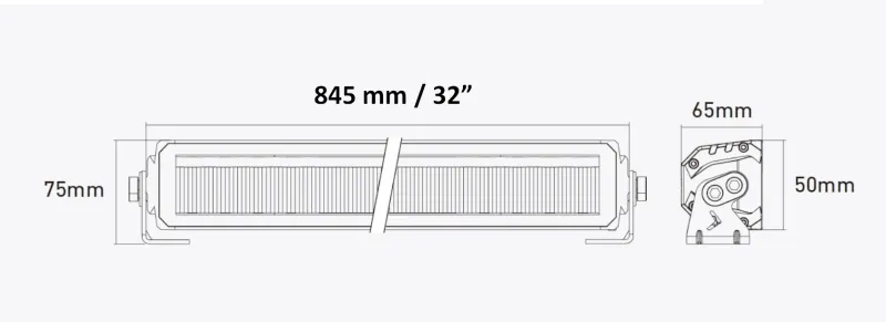 84.5 cm / 32 Инча 12V - 24V Висококачествен Led Bar Лед Бар Диоден Прожектор с бяла и оранжева габаритна светлина DRL мъгла 120W 13000LM - 9