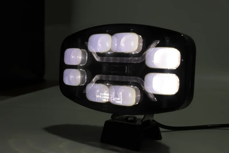 LED Халоген Фар DRL бяла/жълта светлина - Опушен - 12-24V за джип, камион, агротехника и др. - 12