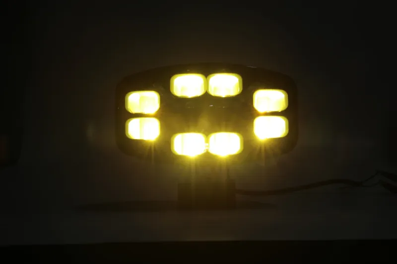 LED Халоген Фар DRL бяла/жълта светлина - Опушен - 12-24V за джип, камион, агротехника и др. - 14