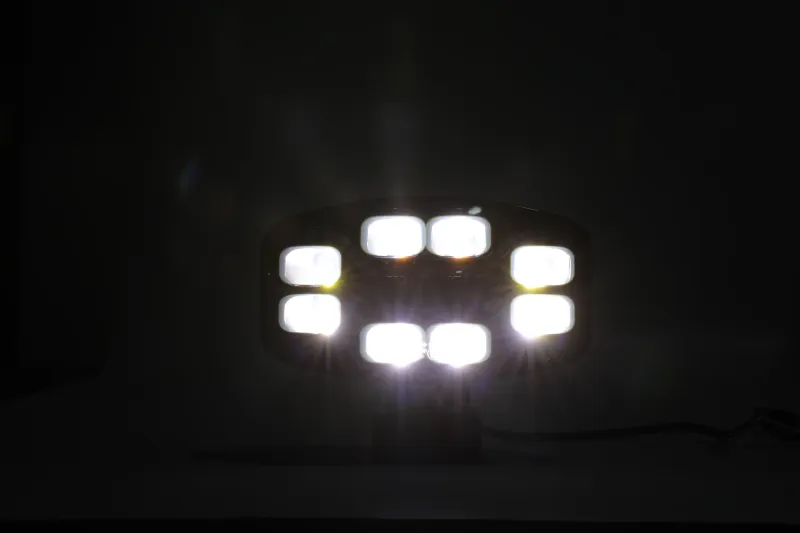 LED Халоген Фар DRL бяла/жълта светлина - Опушен - 12-24V за джип, камион, агротехника и др. - 29