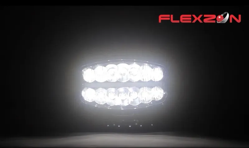 80W LED Лед Фар Халоген, Три Функции, Неон ефект, Neon 24,5см x 13,9см, 4100lm, 12V - 24V, E-Mark Подходящ За DAF MAN Scania Volvo и др. - 4