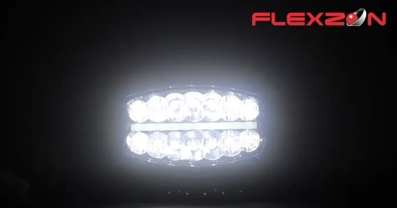 80W LED Лед Фар Халоген, Три Функции, Неон ефект, Neon 24,5см x 13,9см, 4100lm, 12V - 24V, E-Mark Подходящ За DAF MAN Scania Volvo и др. - 9
