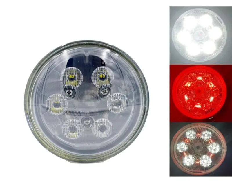 ЛЕД Диоден Халоген LED Лампа 2100lm 112mm 24W Бяла и Червена Светлина - 0