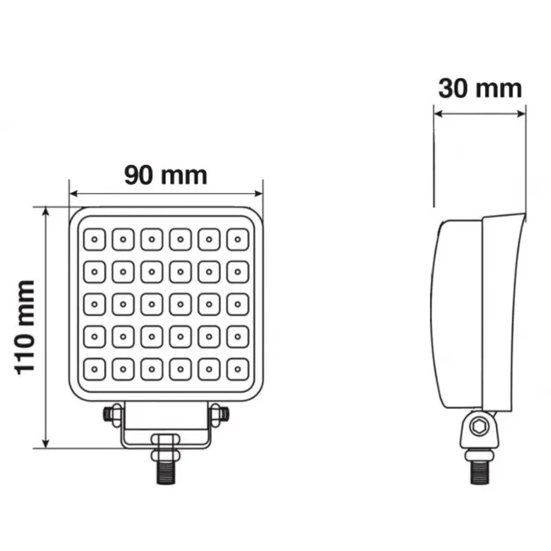 16W 1380lm LED ЛЕД Диоден Фар Работна Лампа Прожектор Задна Светлина - 2