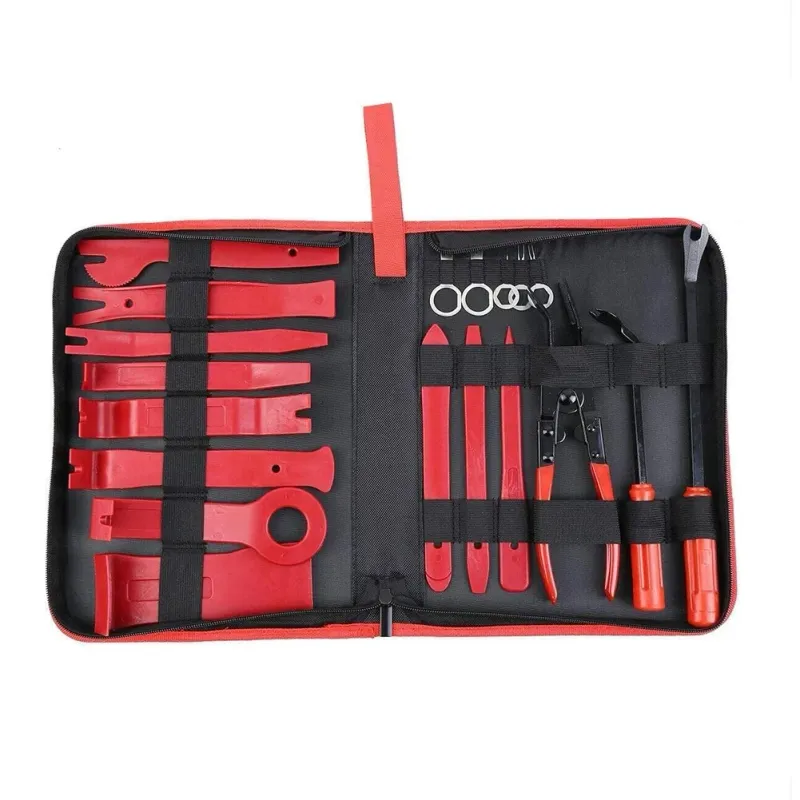 Комплект 19 Части Инструменти За Сваляне Демонтиране На Кори, Щипки, Лайсни, Тапицерия, Радио - 4