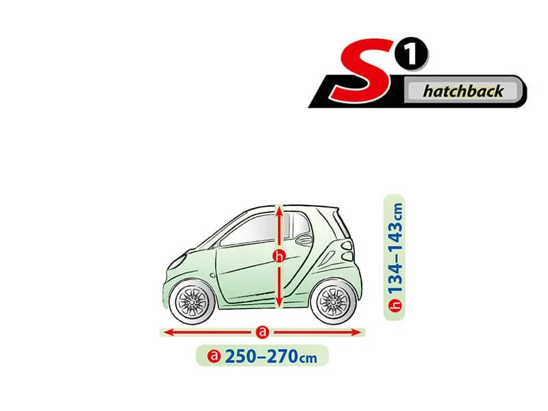 Висококачествено Покривало Kegel серия Mobile Garage размер S1 за хечбек 250-270см x 134-143см, сиво - 7