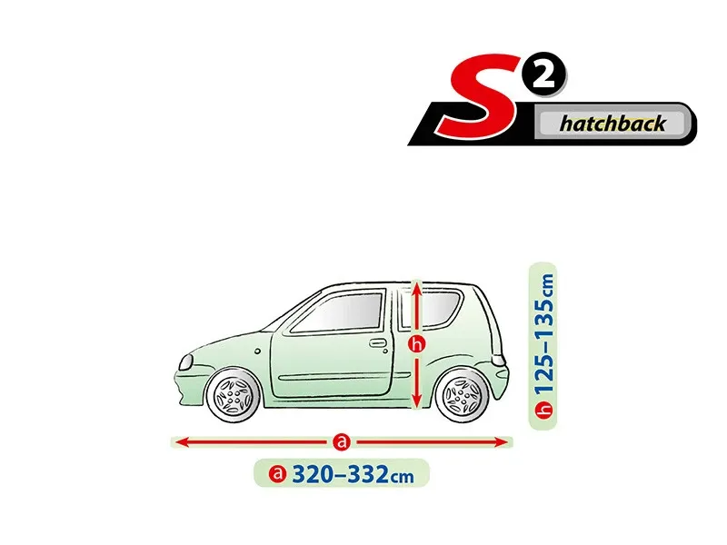 Висококачествено Покривало Kegel серия Mobile Garage размер S2 за хечбек 320-332см x 125-135см, сиво - 6
