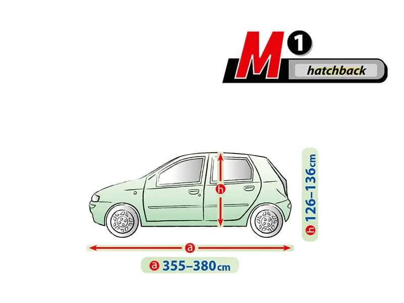 Висококачествено Покривало Kegel серия Mobile Garage размер M1 за хечбек 355-380см x 126-136см, сиво - 7