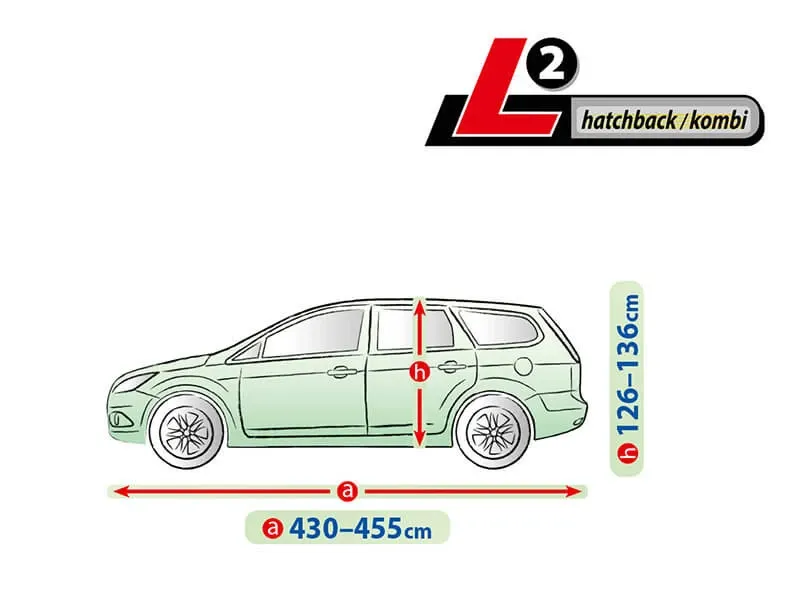 Висококачествено Покривало Kegel за Комби Хечбек Серия Mobile Garage размер L2 430 - 455см x 126 - 136см - 3