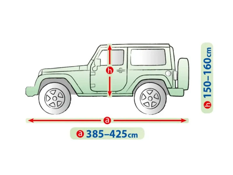 Висококачествено Покривало Kegel за Jeep Wrangler Серия Mobile Garage размер M 385 - 425см х 150 - 160см - 2