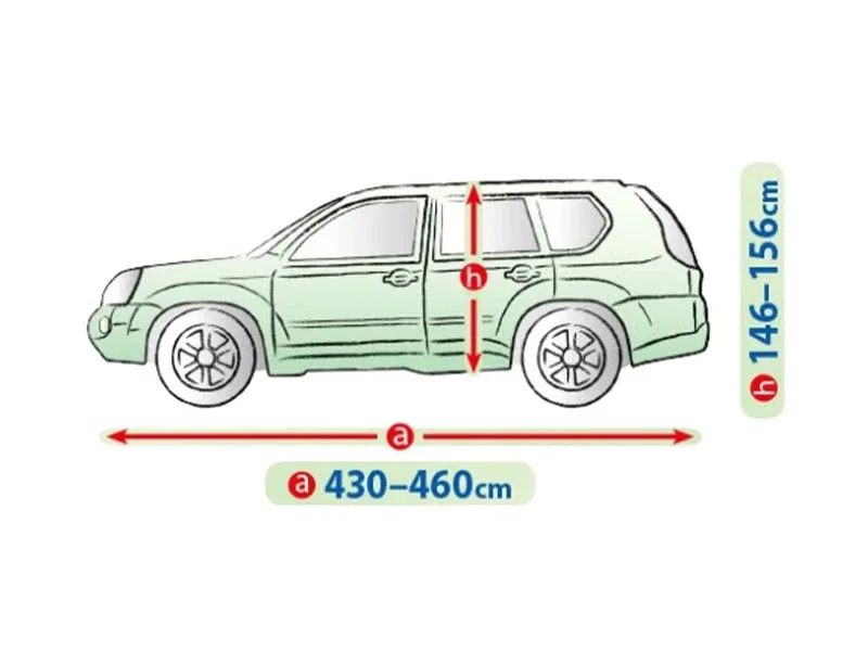 Висококачествено Покривало Kegel за Джип SUV Серия Mobile Garage размер L 430 - 460см х 146 - 156см - 5