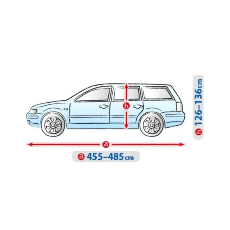 Висококачествено Покривало Kegel серия BASIC GARAGE XL за Комби/Хечбек 455-480 cm - 2