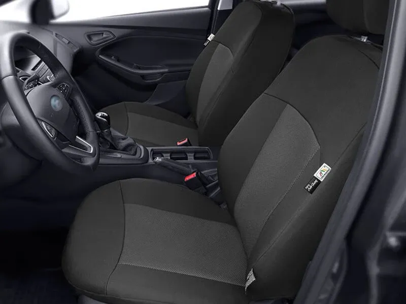 Комплект 1+1 Тапицерия Kegel за две единични предни седалки на Ford Focus 2003-2014 Mk2 Mk3 Черна Текстил - 1