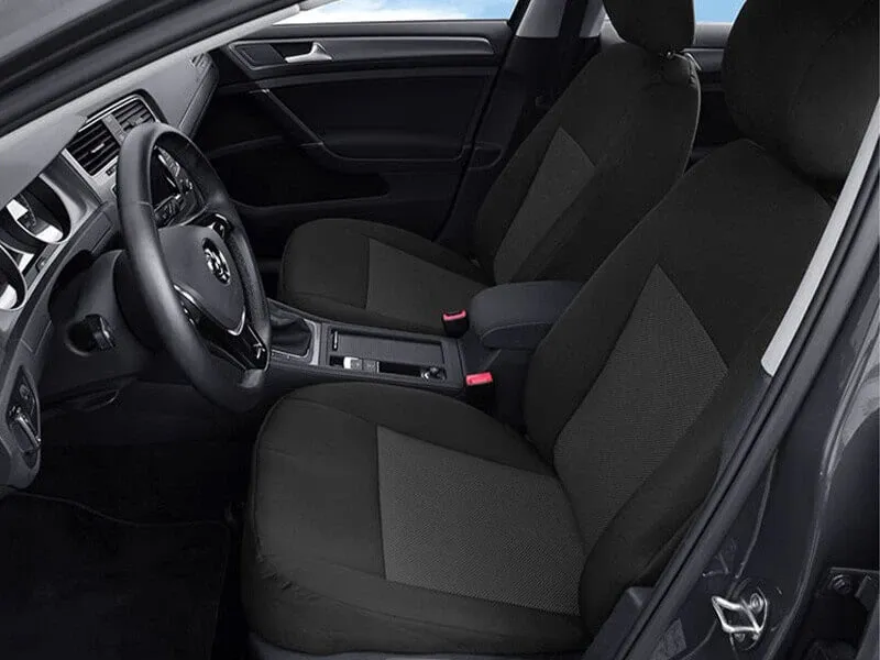 Пълен Комплект Тапицерия Kegel за предни+задни седалки на Volkswagen Golf 7 VII 2012-2019 Черна Текстил - 1
