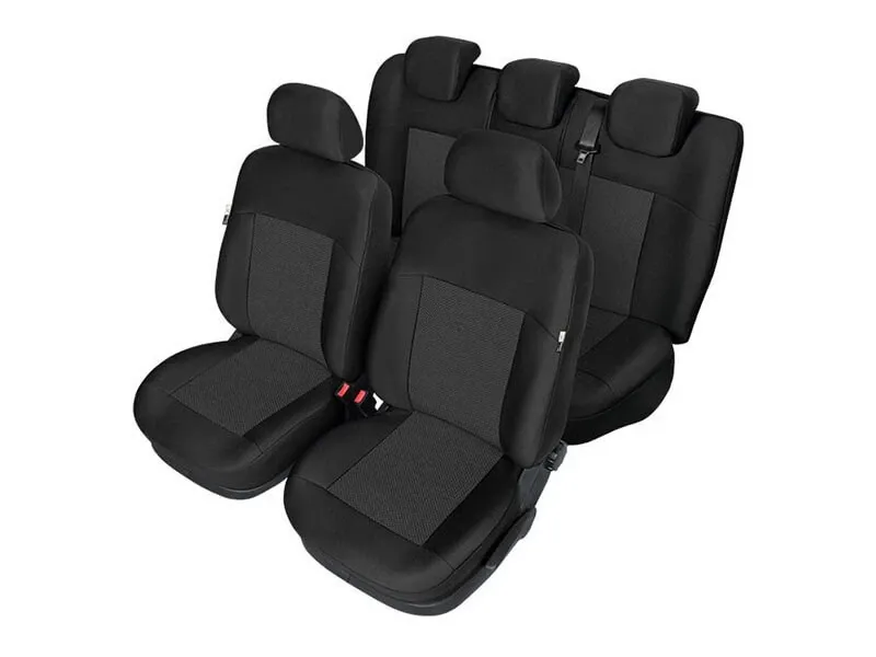 Пълен Комплект Тапицерия Kegel за предни+задни седалки на Toyota Yaris Mk3 2011-2019 Черна Текстил - 0