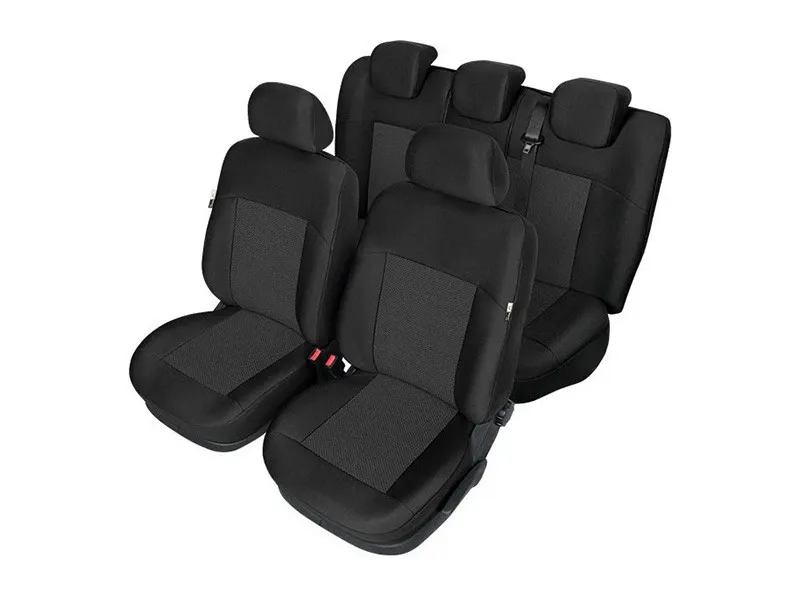 Пълен Комплект Тапицерия Kegel за предни+задни седалки на Audi A4 B8 2007-2015 Черна Текстил - 0