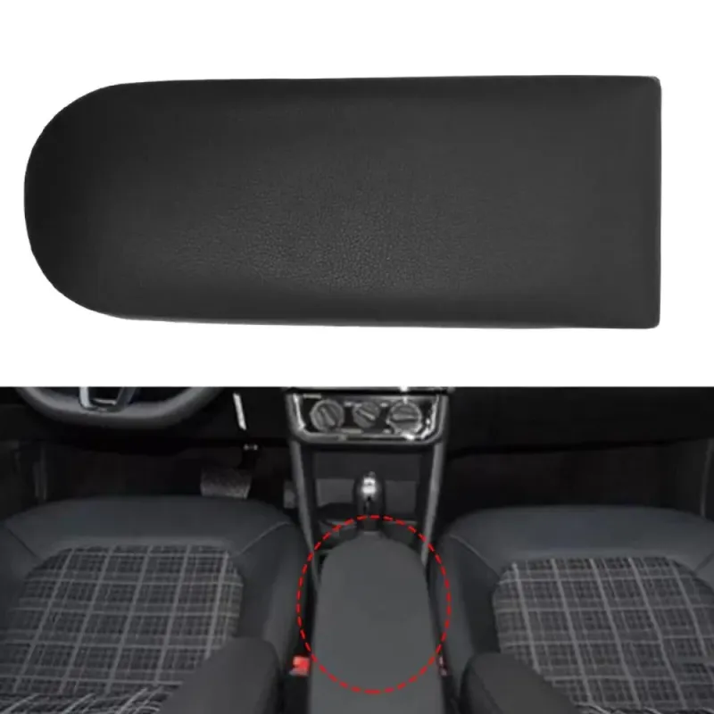 Капак за подлакътник VW Golf 4, Bora, Beetle, Polo, Passat, Jetta с черно кожено покритие - 6