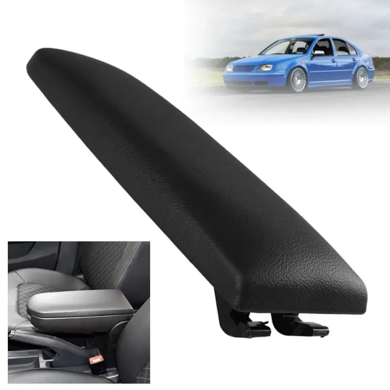 Капак за подлакътник VW Golf 4, Bora, Beetle, Polo, Passat, Jetta с черно кожено покритие - 7