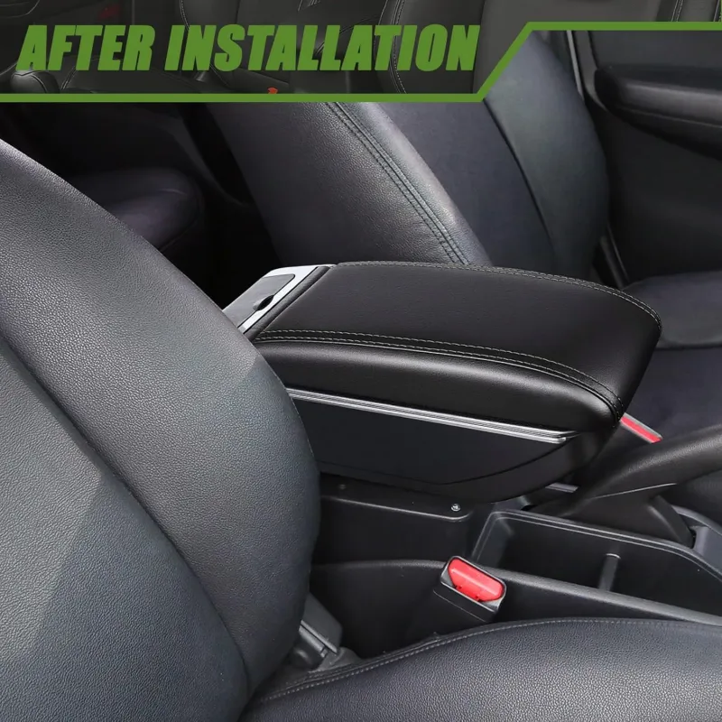 Подлакътник барче за Opel Astra J 2009–2018 MK4 - Еко кожа – Черен - 5
