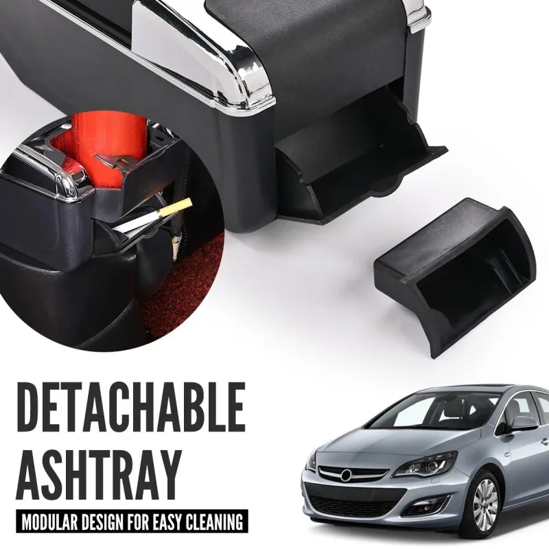 Подлакътник барче за Opel Astra J 2009–2018 MK4 - Еко кожа – Черен - 10