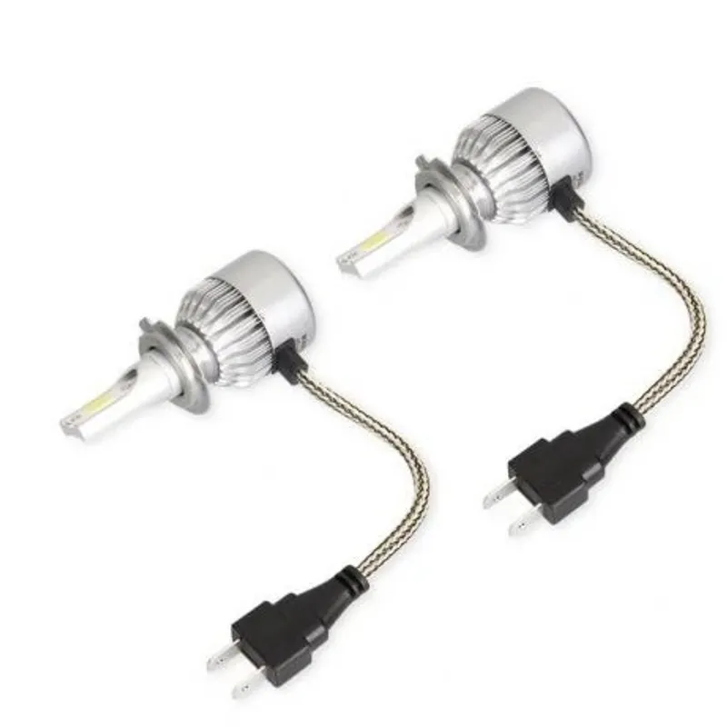 Комплект от 2 броя LED лед диодни крушки за фарове H7 Х7 36w 7600lm 12/24V - 2