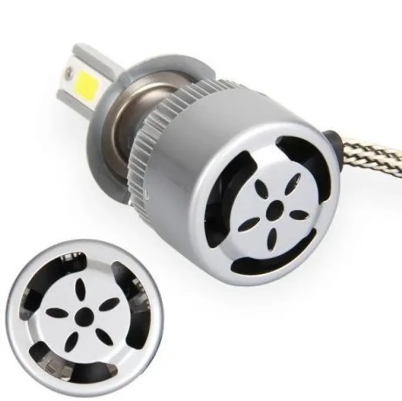 Комплект от 2 броя LED лед диодни крушки за фарове H7 Х7 36w 7600lm 12/24V - 0