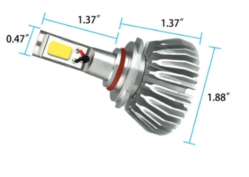 2бр. Комплект ЛЕД LED 24W 3000lm диодни Крушки H7 12V 24V - 6