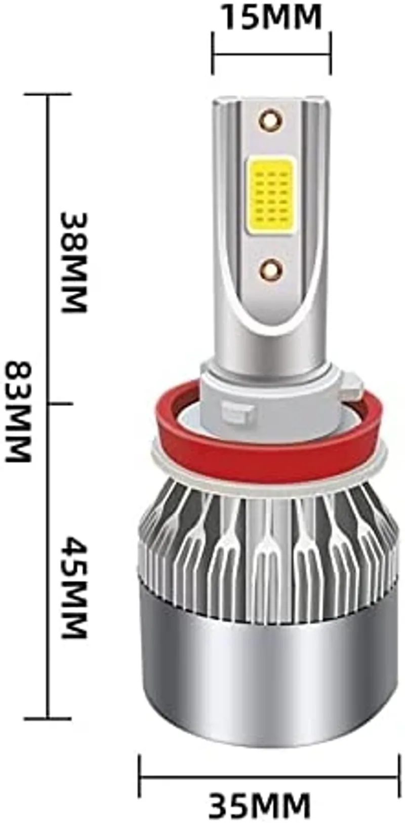 Комплект от 2броя LED ЛЕД диодни крушки за фар халоген HB4 ХБ4 12V 36W - 6
