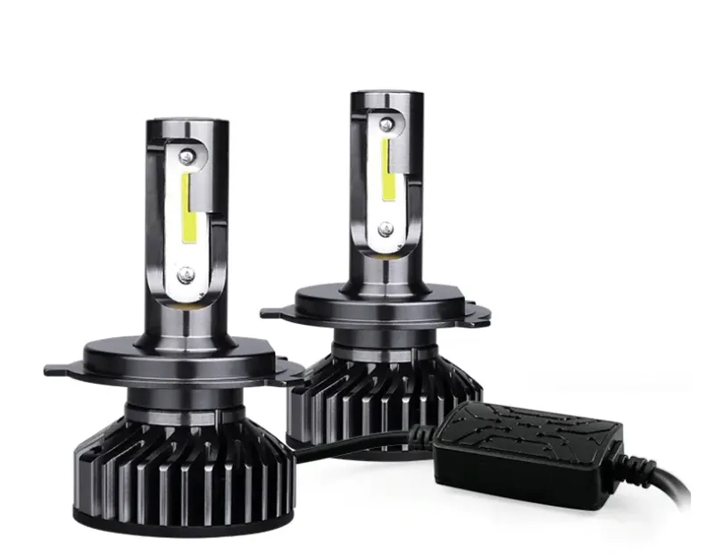 Комплект Умалени Мини Лед Led Диодни Крушки H7 Х7 12V 24V 72W 10000lm За Фарове Can Bus без Грешки - 3