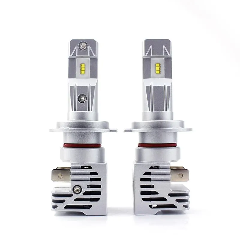 Комплект Умалени Мини Лед Led Диодни Крушки М3 H7 Х7 12V 24V 50W 5000lm за Трактори Мотоциклети Мотори Автомобили - 7
