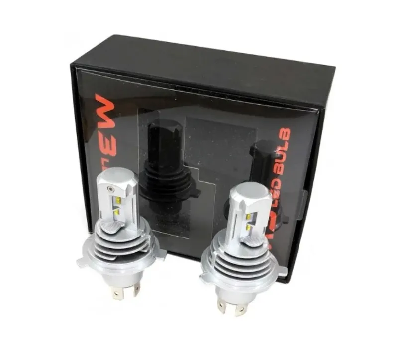 Комплект Умалени Мини Лед Led Диодни Крушки М3 H4 Х4 9V 12V 24V 50W 5000lm за фарове - 13