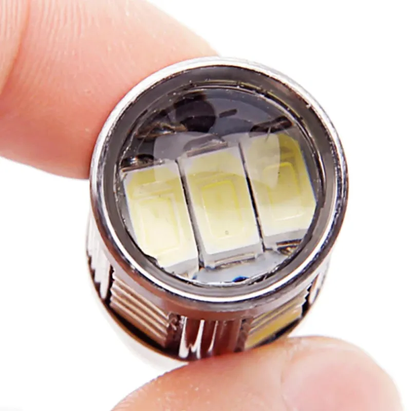 LED Лед Крушки, 33 SMD, С Лупа, BA15S 1156 (P21W), BAU15S 1156 (PY21W), 12V, Бяла, Оранжева, Червена Светлина - 4