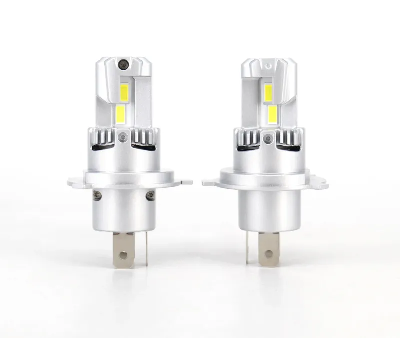 Комплект от 2 броя Умалени Мини Лед Led Диодни Крушки E4P H4 Х4 12V 50W 15000lm Canbus за Автомобил Мотоциклет Трактор Камион Бус и др. - 2