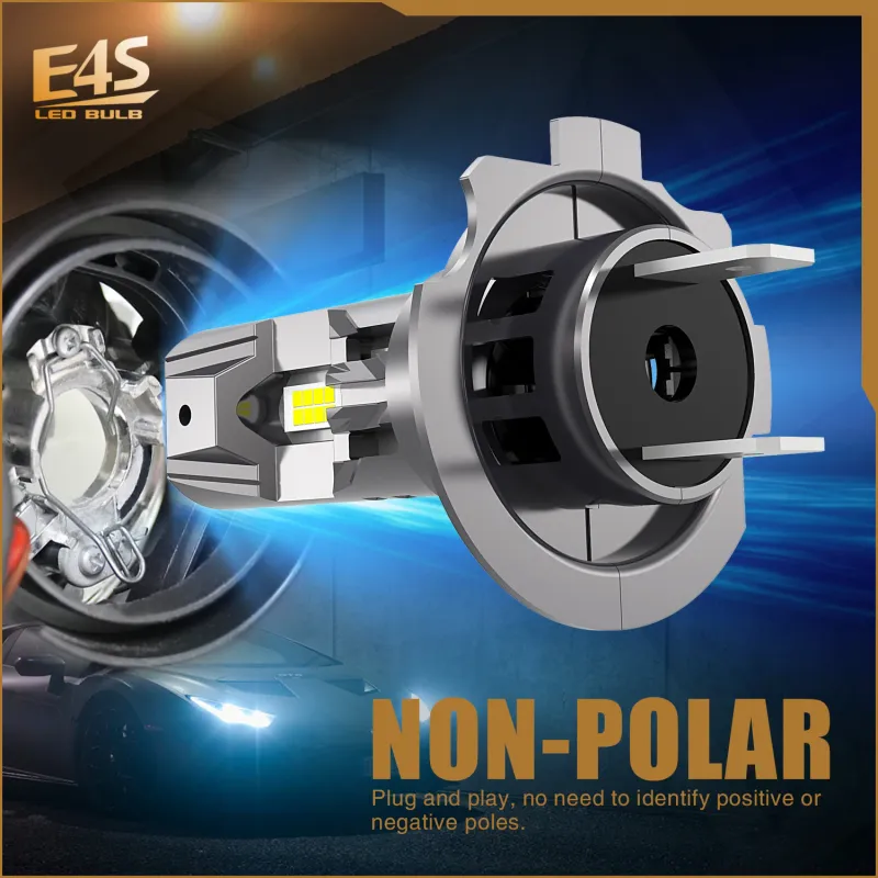 Комплект от 2 броя Умалени Мини Лед Led Диодни Крушки E4S H7 H18 Х7 Х18 12V 50W 15000lm за Автомобил Мотоциклет Трактор Камион Бус и др. - 11