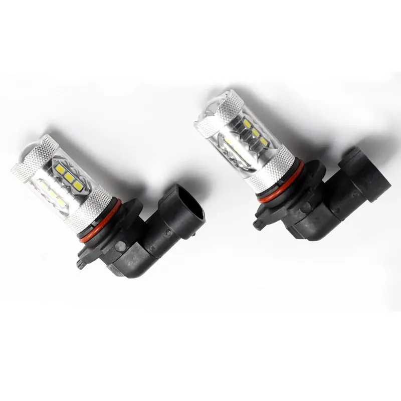 2 броя Hb4 ХБ4 9006 Лед Led Диодни Крушки С Лупа За Халогени - 1
