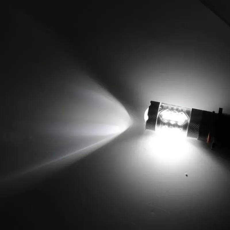 2 броя Hb4 ХБ4 9006 Лед Led Диодни Крушки С Лупа За Халогени - 4