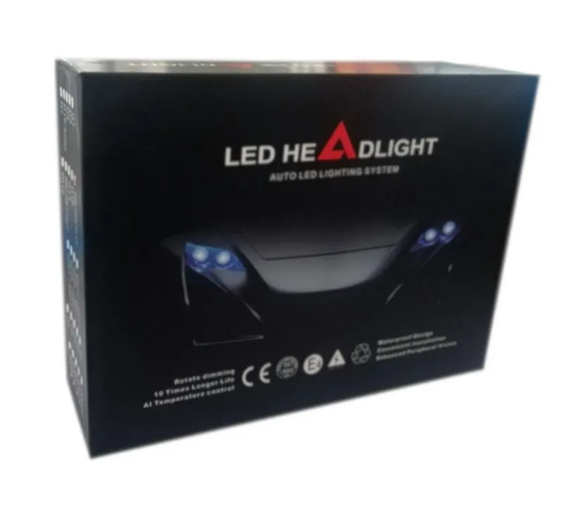 Комплект 3D CSP LED ЛЕД диодни крушки H11 H8 H9 Х11 Х8 Х9 12V 100W 20000lm за фарове Canbus без грешки 360° градуса - 3