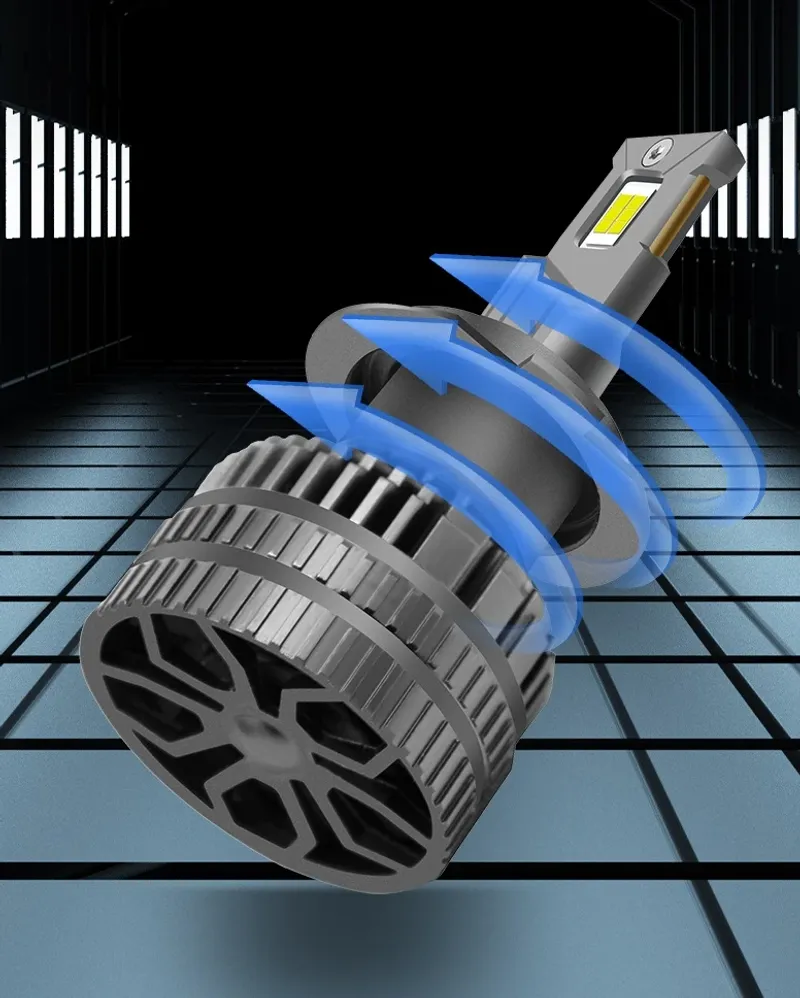 Комплект от 2 броя LED ЛЕД диодни крушки H4 Х4 12V 120W 13000lm за фарове Canbus без грешки 6000К къси/дълги - 12