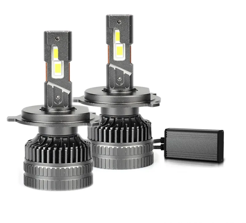 Комплект от 2 броя LED ЛЕД диодни крушки H4 Х4 12V 120W 13000lm за фарове Canbus без грешки 6000К къси/дълги - 0