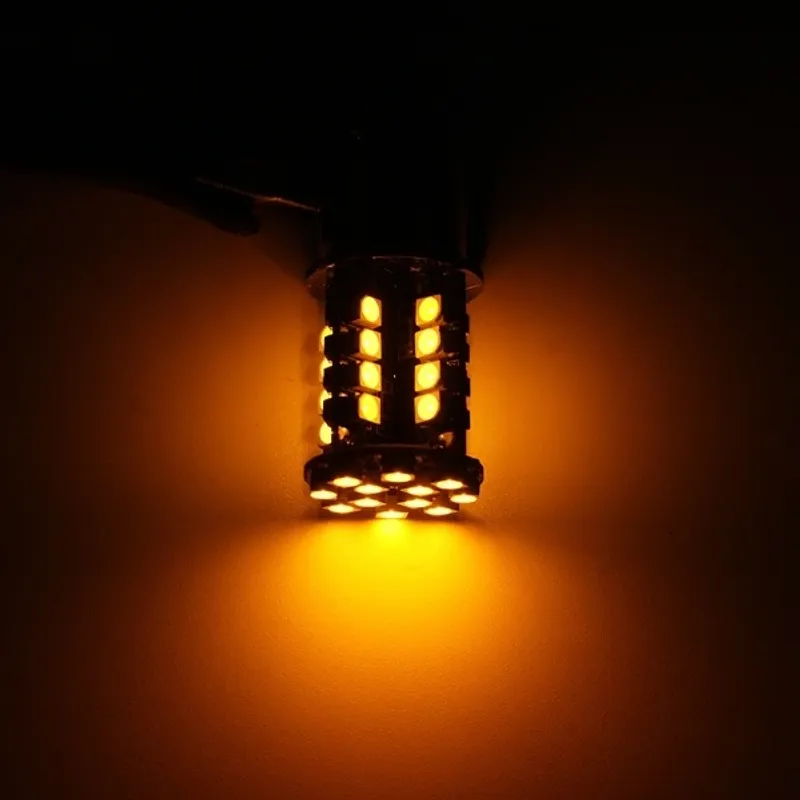 LED Лед Крушки, Мигач, 44 SMD, Canbus, 1156 (P21W), 12V, Оранжева, Жълта Светлина - 3