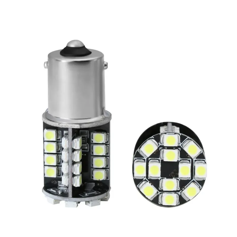 LED Лед Крушки, Мигач, 44 SMD, Canbus, 1156 (P21W), 12V, Оранжева, Жълта Светлина - 5