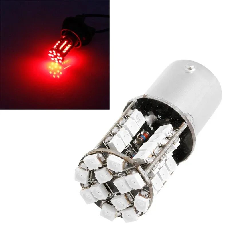 LED Лед Крушки, Стоп, 44 SMD, Canbus, 1156 (P21W), 12V, Червена Светлина - 7