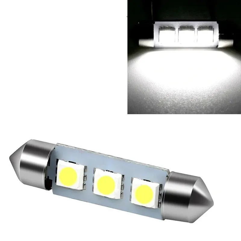 LED Лед Диодни Крушки, 3 SMD 5050 , 31мм, 36мм, 39мм, 41мм, 12V, Бяла Светлина - 0