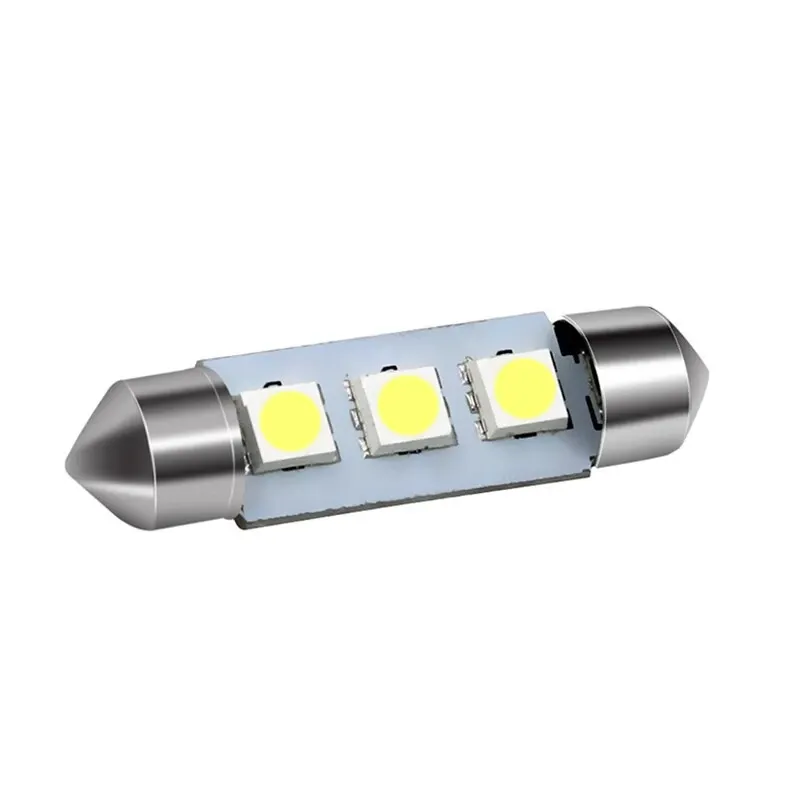 LED Лед Диодни Крушки, C5W, 3 Smd, 31mm, 12V, Бяла Светлина - 3
