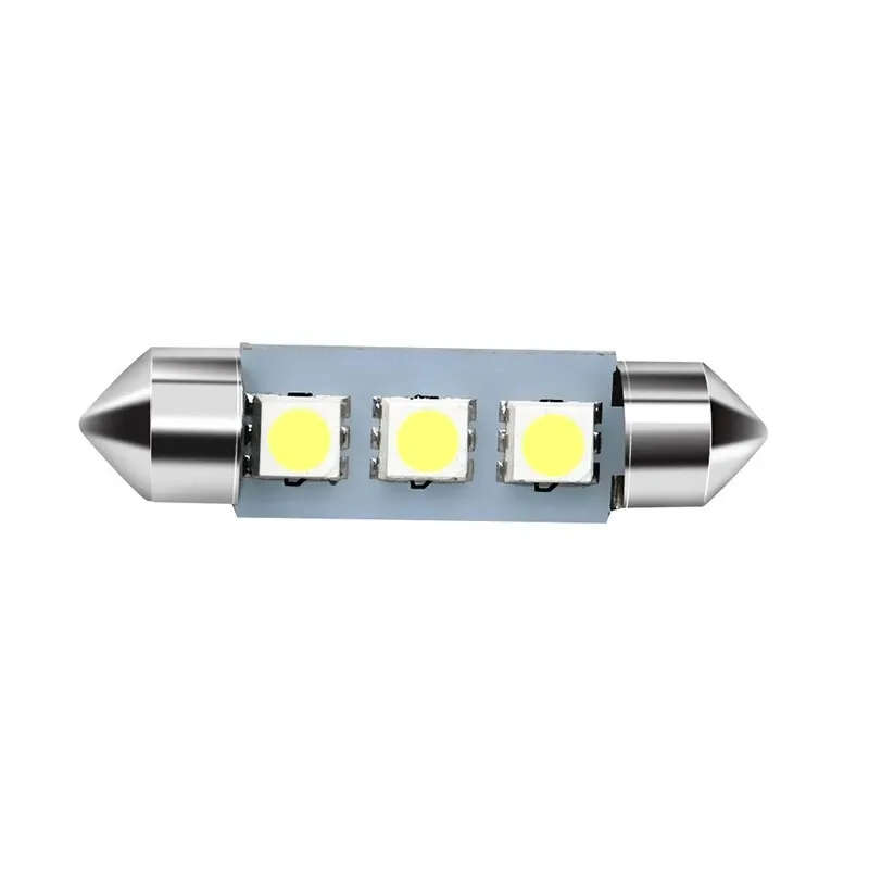 LED Лед Диодни Крушки, C5W, 3 Smd, 31mm, 12V, Бяла Светлина - 4